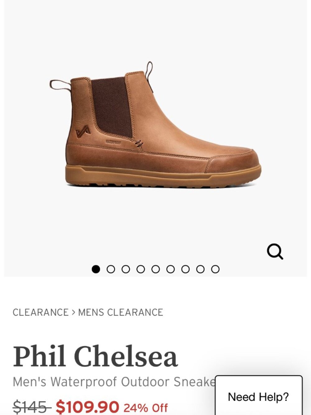 Forsake Phil Chelsea Boot Toffee, Men's Size 9